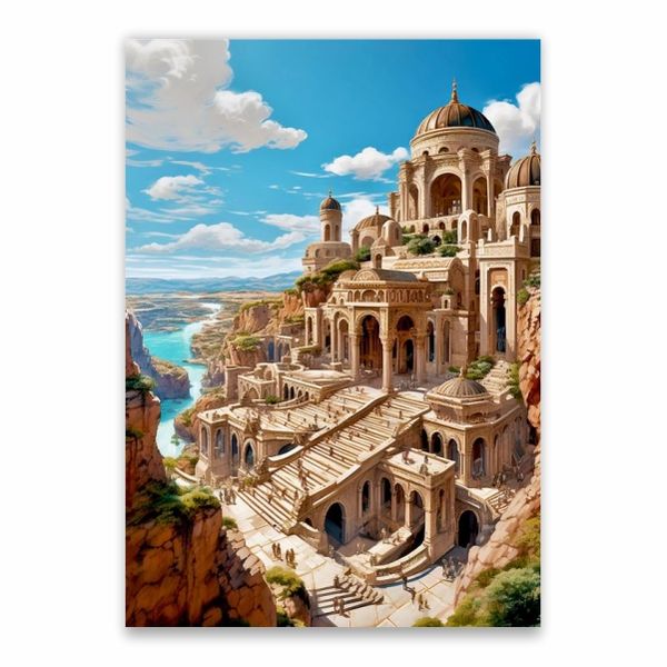 Roman Town Architecture Poster - A1