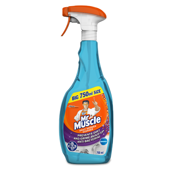 Mr Muscle Daily Shower Cleaner Aquamist Trigger - 6 bottles x 750ml
