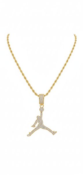 The Jordan Hoopin' Pendant NECKLACE GOLD