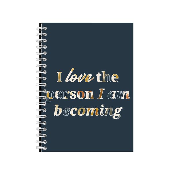Becoming A5 Notebook Spiral Lined Motivational Sayings Graphic Notepad 248