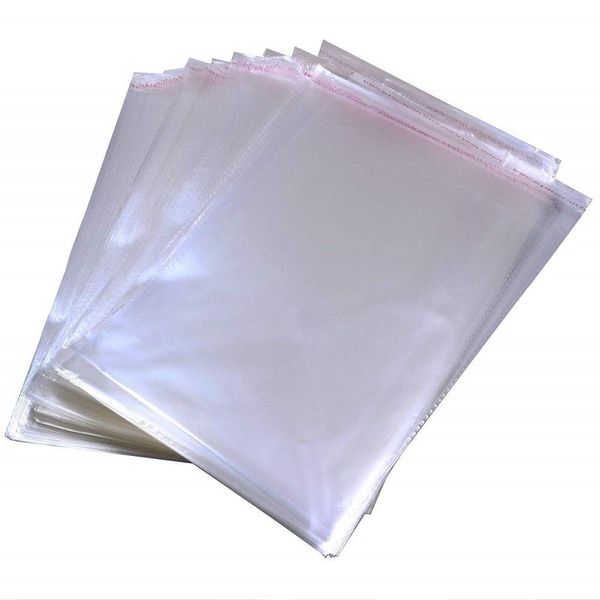 Self Adhesive Clear Plastic Poly Bags With Hang Holes