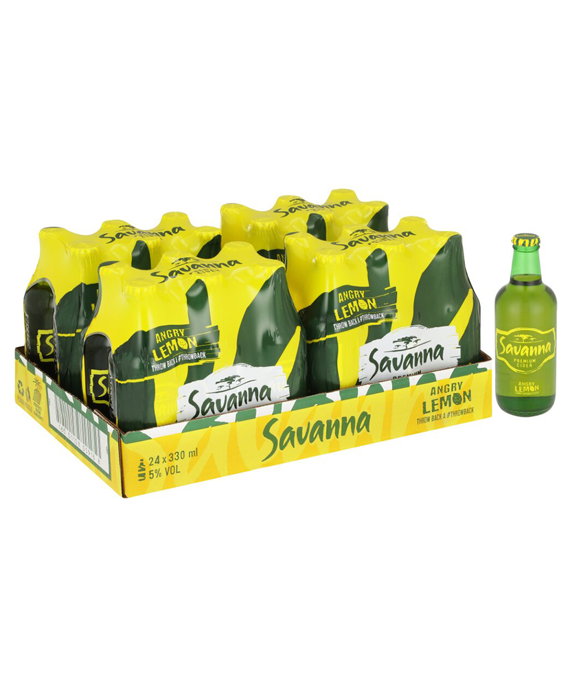 Savanna - Angry Lemon - 24 x 330ml | Shop Today. Get it Tomorrow ...