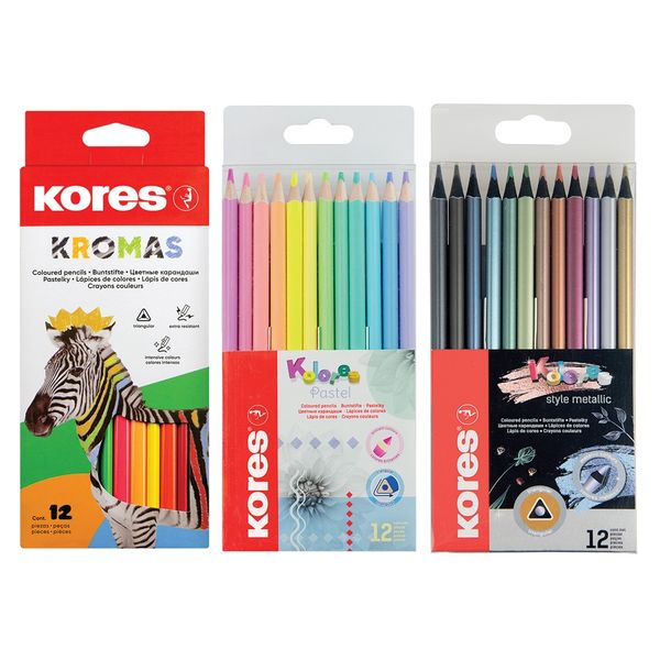 Kores Ultimate Colour Pencil Bundle: Brights, Pastel &amp; Metallic