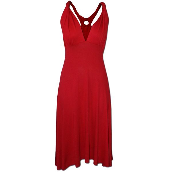 Grecian Twist Dress In Red image