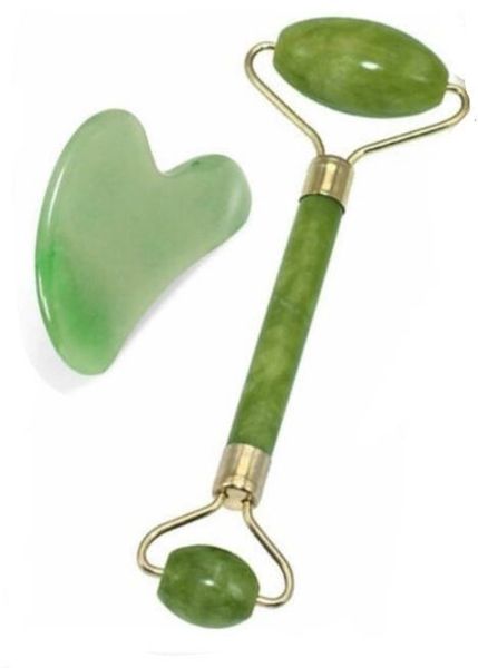 Natural Jade Roller Facial Toning &amp; Massage Green Anti Aging Jade Facial