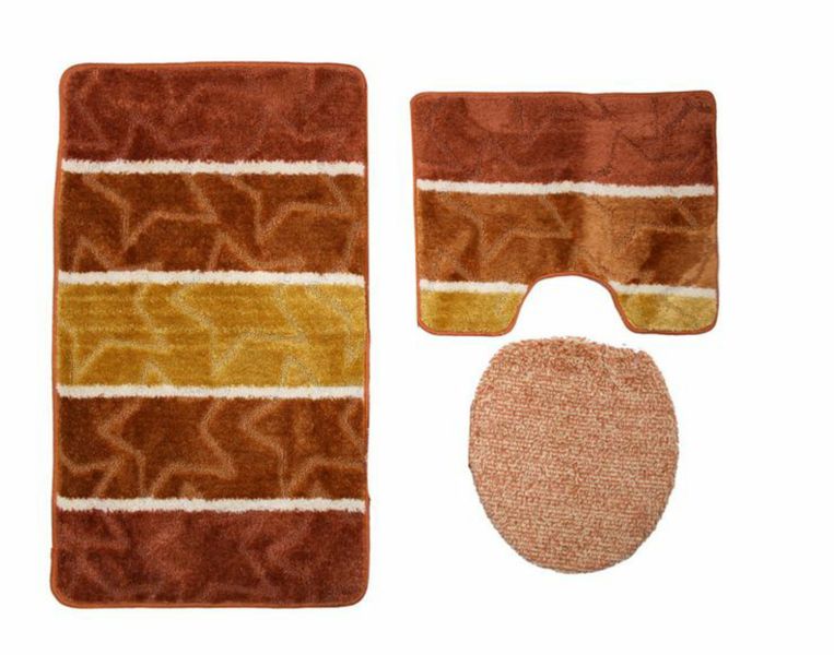 Dream World 3pc Turkish Toilet Mat &amp; Cover Set with Non-Slip Under P/O/G