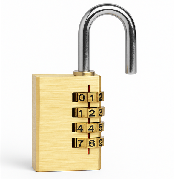 Copper 4-Digit Combination Padlock
