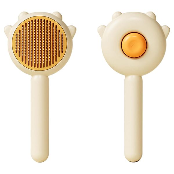 Cat and Dog Brush with Release Button,Pet Hair Cleaner Brush