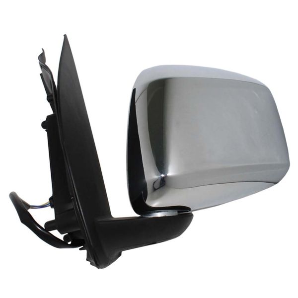 Replacement Left Electric Mirror for Nissan Navara, 2006 and Newer - Chrome