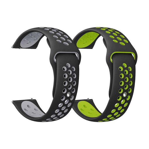 2 PACK Silicone Strap Compatible With Samsung Galaxy Watch 20mm