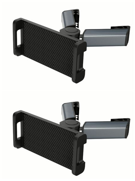 Double Extendable Sides Car Headrest Tablet Phone Holder 2PCS