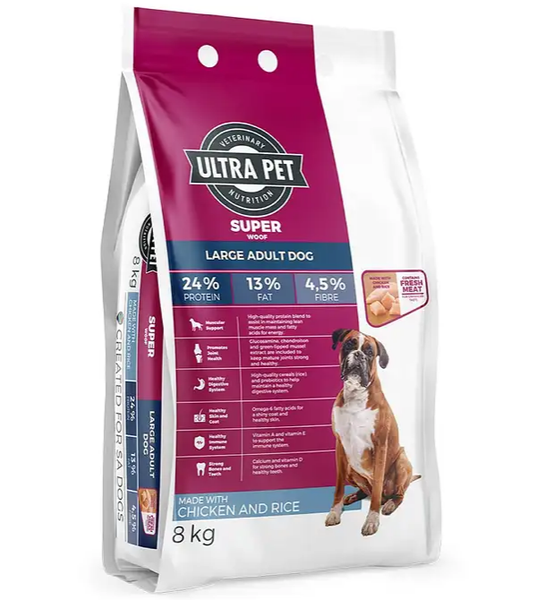 Ultra Dog Superwoof Large Adult Dog Chicken & Rice (8kg) Dog Food Buy