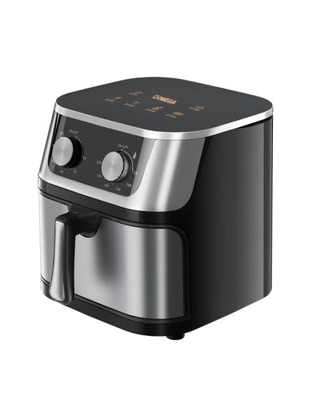 Omega 1400W 10L Silver and Black Air Fryer -Extra-Large Capacity