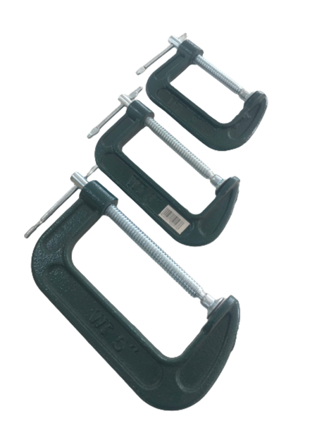 3 Piece G Clamp Set (3'' 4'' 5'')