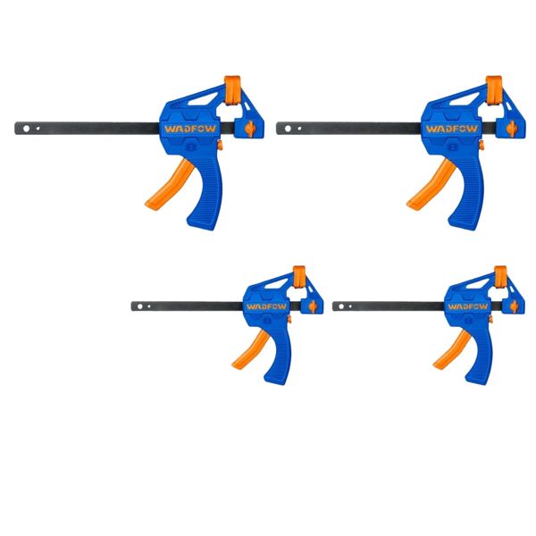 Wadfow - Quick Bar Clamp Set - 4 Pieces (2 x 4" + 2 x 6")