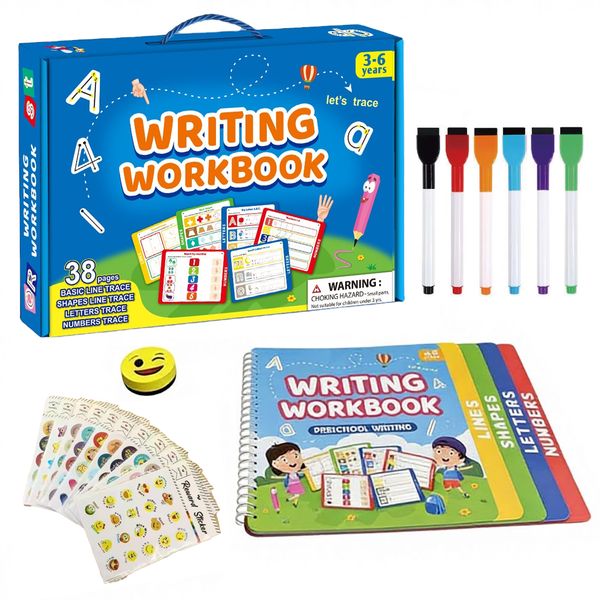 Preschool Learning Educational Hand Writing Practice Book for Kids Age 3-5