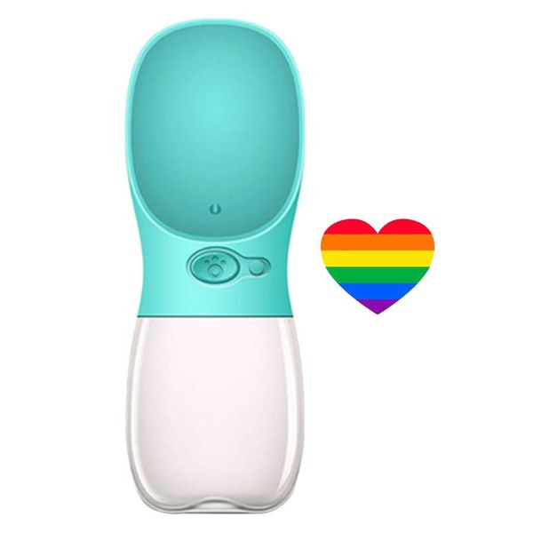 Pet Portable Multi Use Water Dispenser Drinking Bowl &amp; Heart Sticker (22cm)
