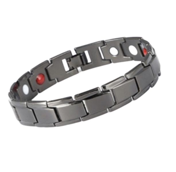 TryMe Health Magnetic Balance Energy Therapy Wide Bracelet Black