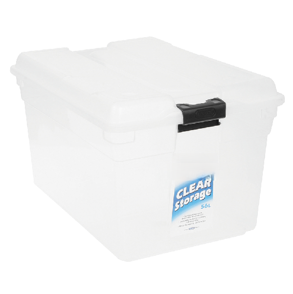 Kitro Transparent Plastic Household Storage Containers 56lt
