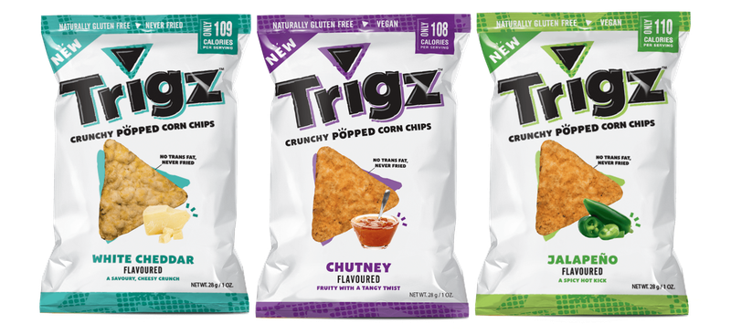 Trigz Corn Chips - White Cheddar &amp; Chutney &amp; Jalapeno - 18 Pack | 28g