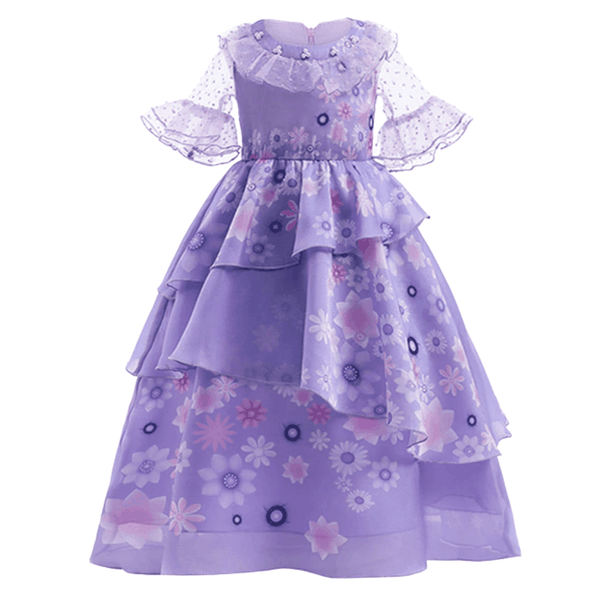 Magical Family Purple Flower Dress (Sheer Sleeve)