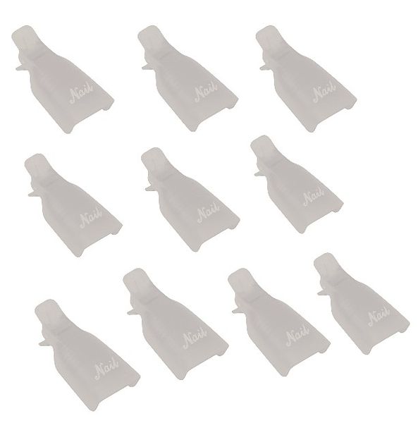 10 Piece - Transparent Nail Polish Remover Clips