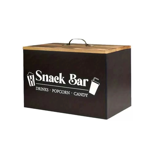 Rustic Wooden Snack Organizer with Handles