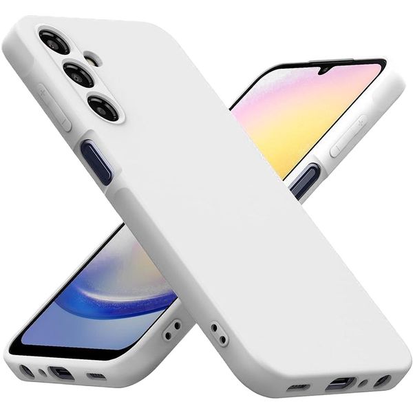 Case Compatible With Samsung Galaxy S24 FE - Premium White Silicone Case