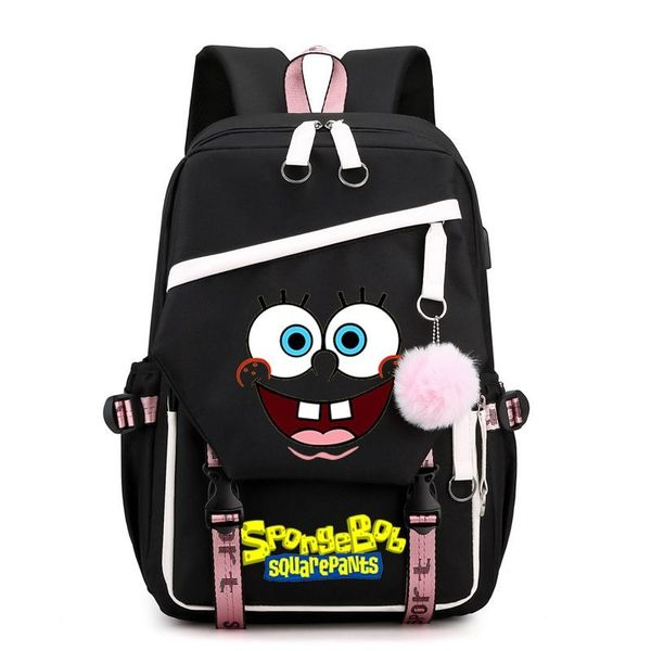 Cartoon Student Backpack SpongeBob Patric Star Waterproof Canvas