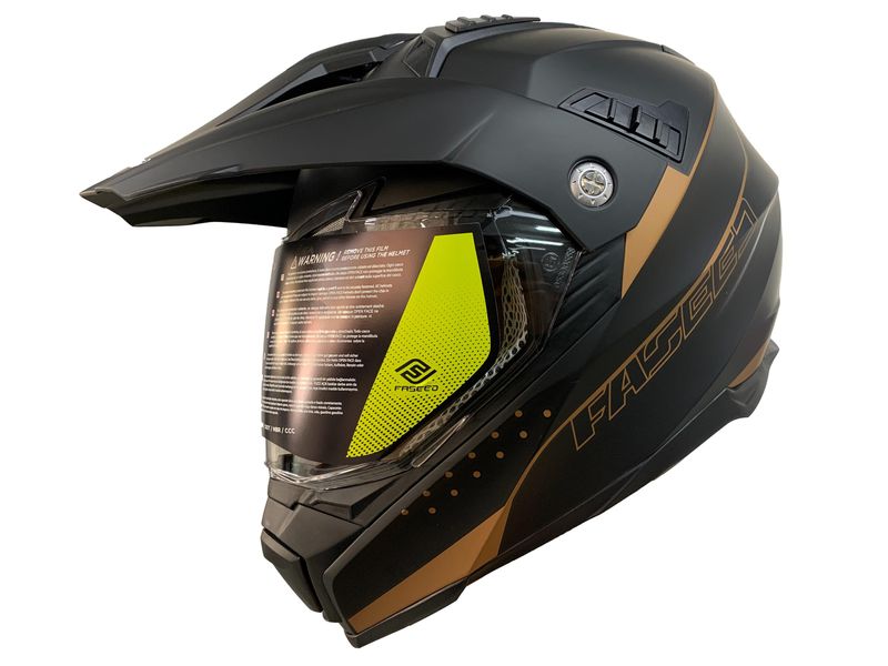 Faseed FS-606 Matt Black/Bronze Helmet
