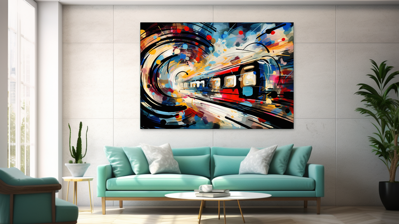 Canvas Wall Art - London on Underground Abstract - JT0019