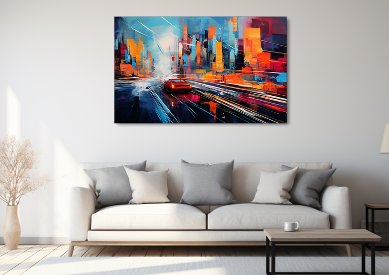 Canvas Wall Art - Urban Driftscape Abstract - HD0111