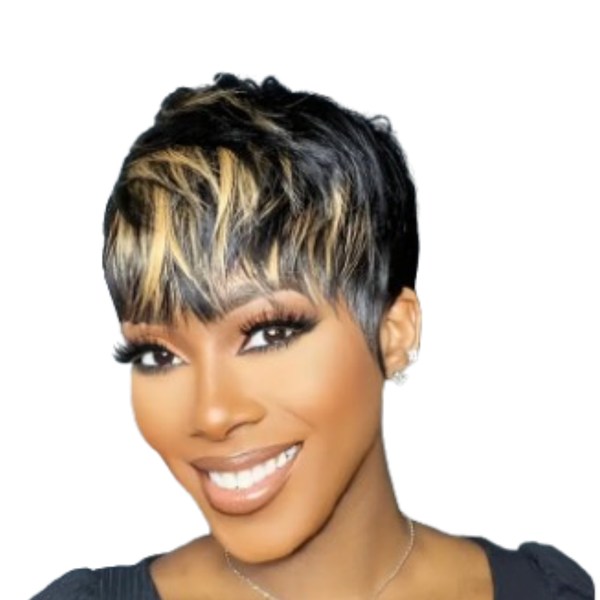 Highlight Short Pixie Wig.