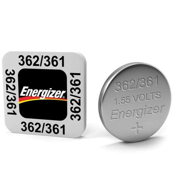 Energizer 362/361 Silver Oxide Watch Battery Box of 10