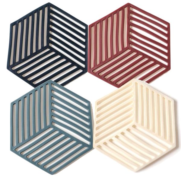 Kitchen Silicone Placemat for Hot Items 4 set