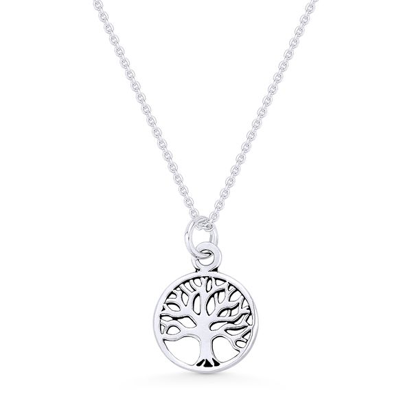 Broadway Jewellers - 925 Sterling Silver Tree of Life Pendant Set