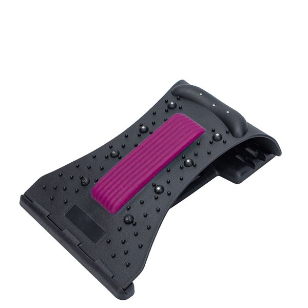 Magnetic Point Massage Back Lumbar Stretcher - Black &amp; Red