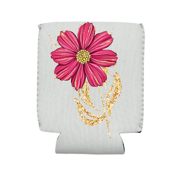 Pink Glitter Printed Can Holder