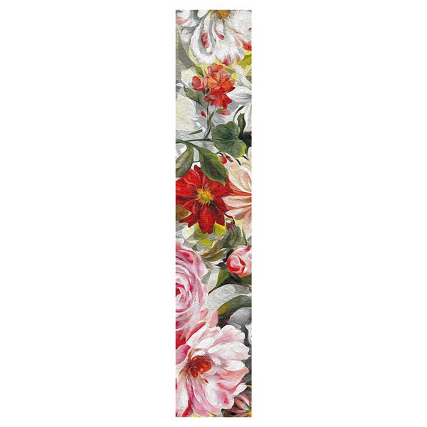 Abstract Red and Pink Floral Pattern Table Runner