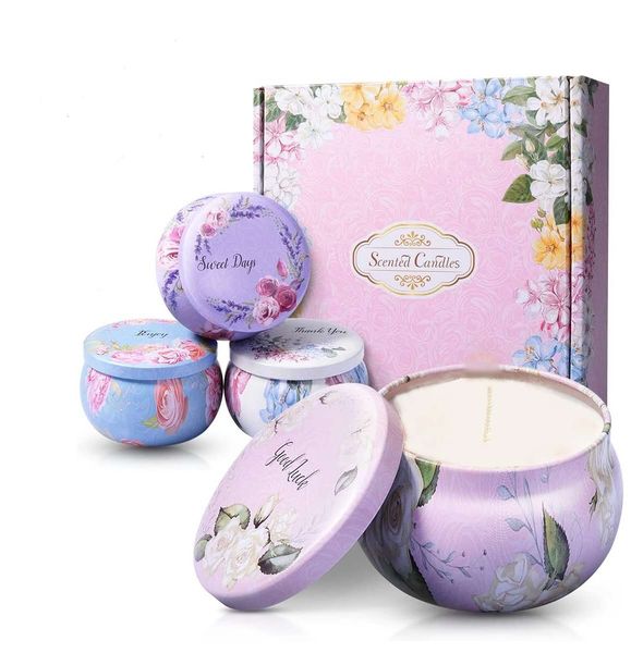 4 Pack Scented Candles, Soy Wax Candles for Scented Home, Decor &amp; Gift Set