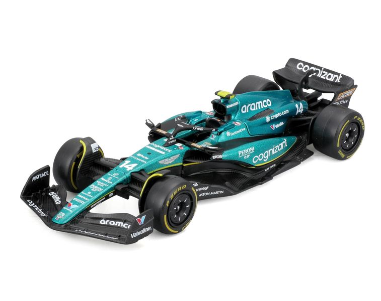 Bburago 1/43 Aston Martin F1 AMR23 2023 - 14 Fernando Alonso - 13cm Long