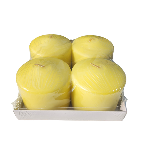 Set of 4 Pillar Unscented Candles 10 x 10cm