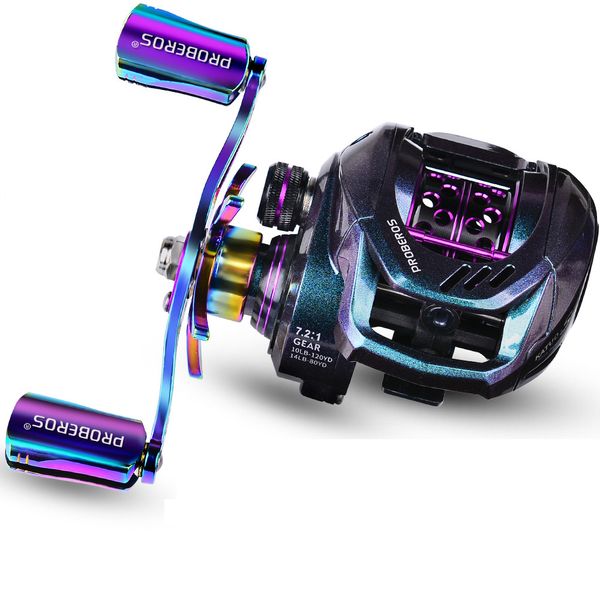 PROBEROS S2 Baitcast Reel - 7.2:1 Gear Ratio, General Spool with Drag Alarm
