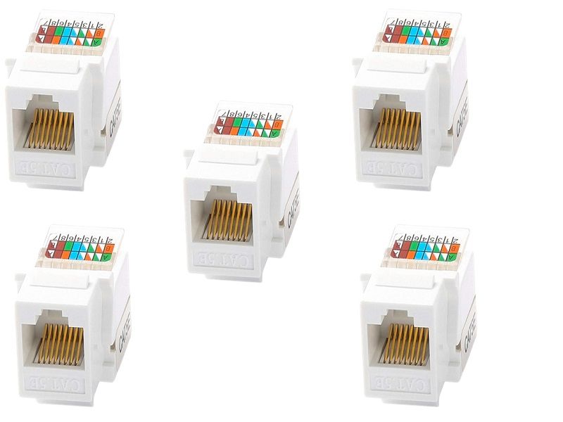 Zatech Wall plug socket CAT5 keystone jack (Pack of 10)