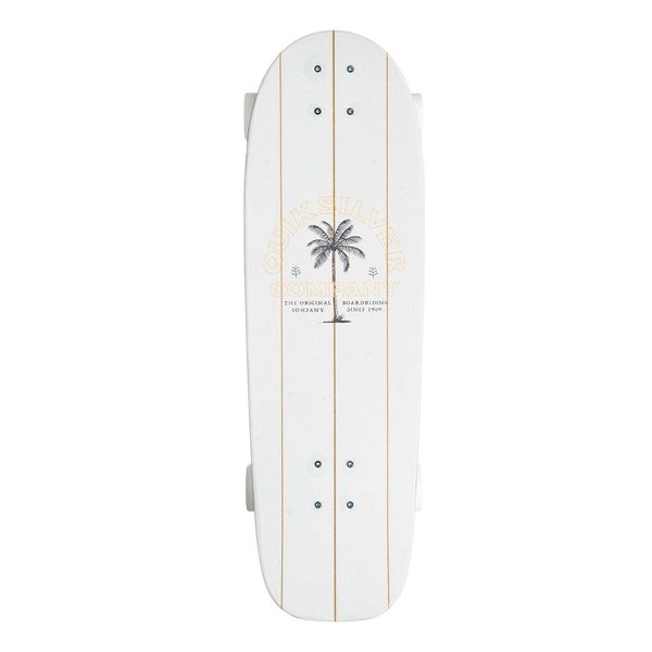 Quiksilver Classic Complete Skateboard - White - 29.5 X 9.1 Cruiser