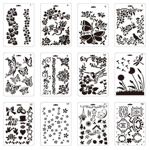 Craft Stationery Forest Bird Stencils Set of 12(26cm)