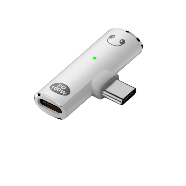 Type-C to 3.5mm Audio Adapter with 100W PD Fast Charging, HiFi DAC Chip