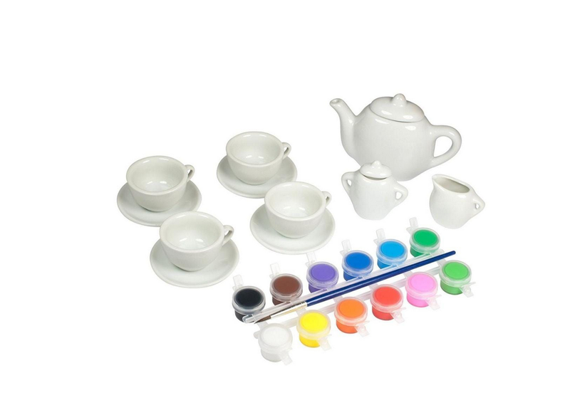 18 Pieces DIY Painted Tea Set