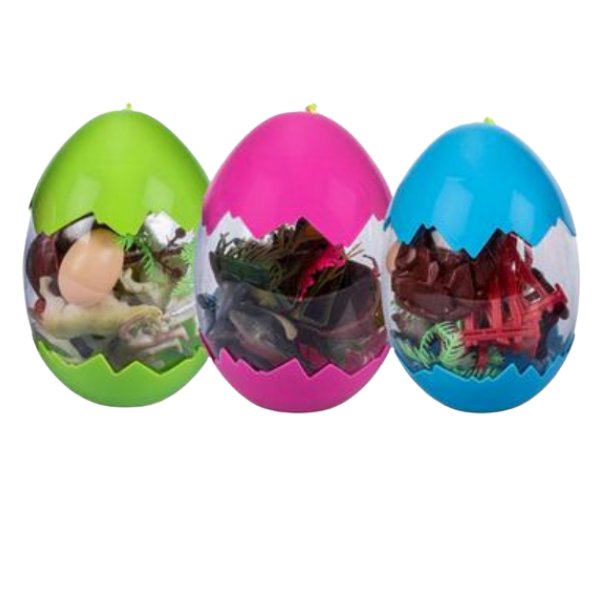 Dino World - 15 Piece Dinosaur In Egg x 3