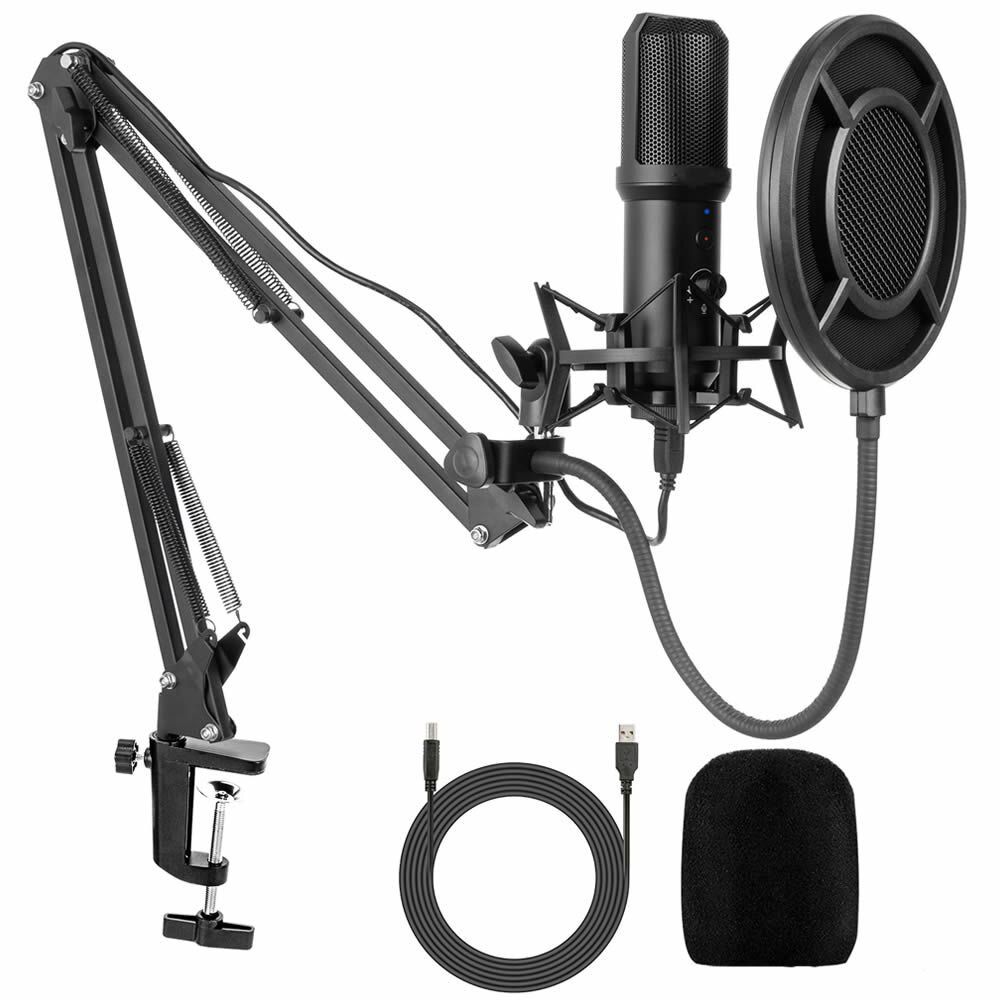 USB Professional Condenser Studio and Streaming Microphone Q-MIC525 ...